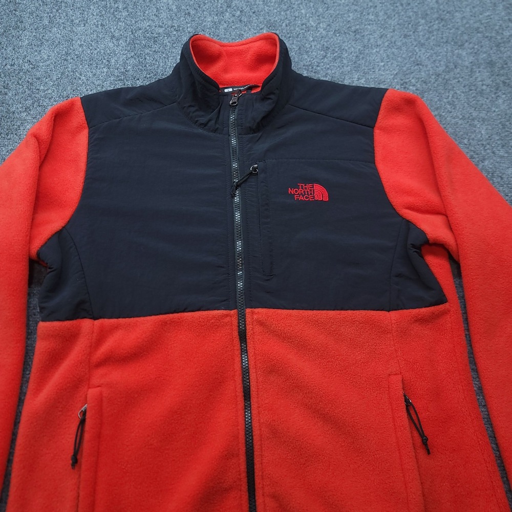 The North Face Denali Fleece Jacket Womens Large Red Black‎ Full Zip Outdoor